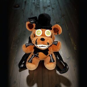 NWT Five Nights at Freddy's Nightmare Freddy Plush Backpack Sealed